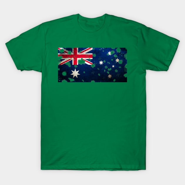 Australia Flag Grunge T-Shirt by Historia